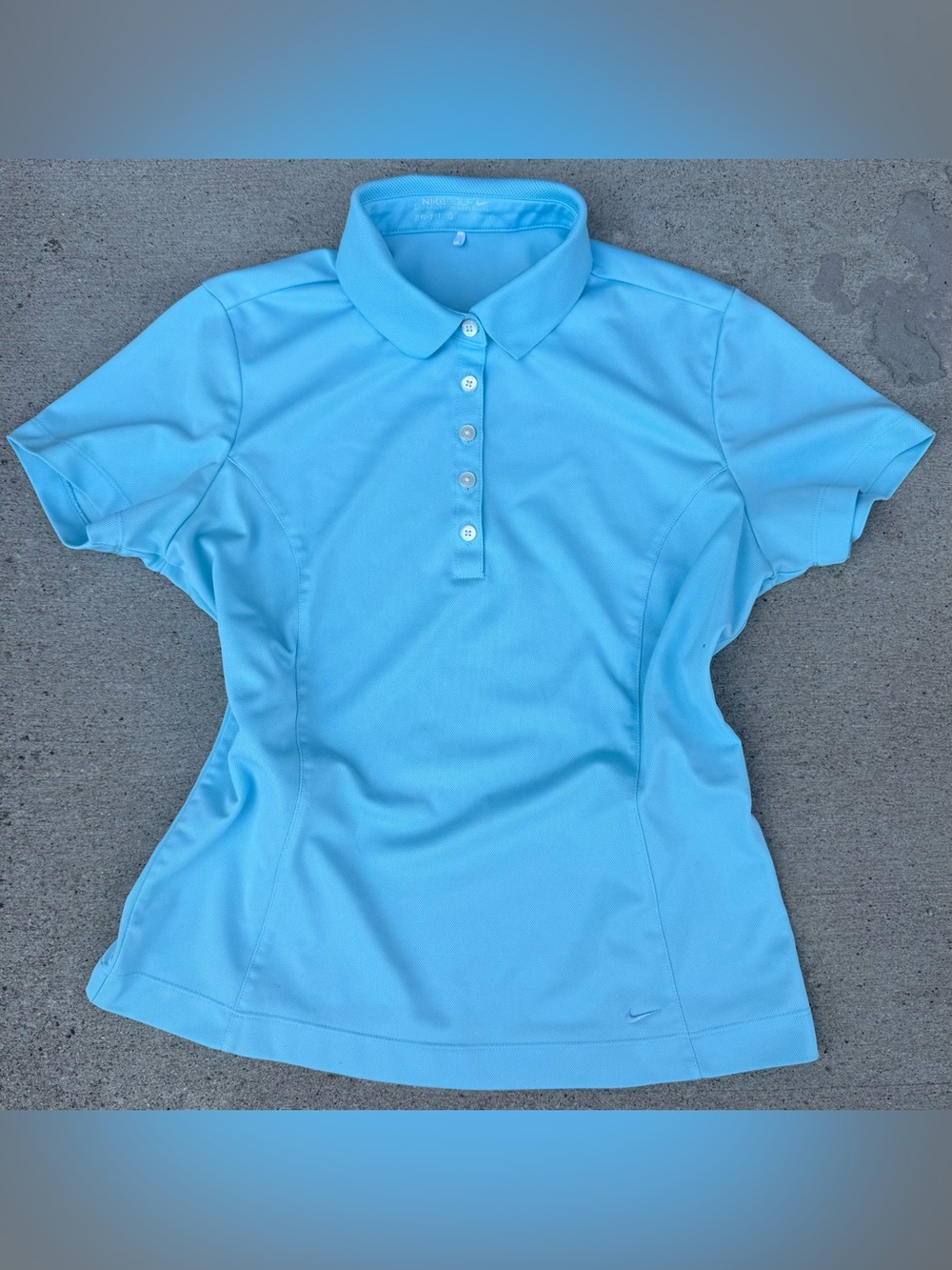 Nike Golf Dri-Fit Short Sleeve Polo Shirt Sky Blue Women's Size Medium